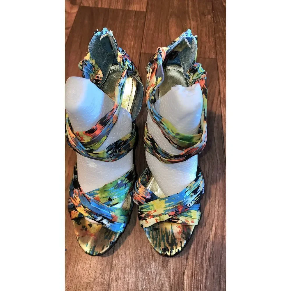 Vintage Bamboo Wedge Heels